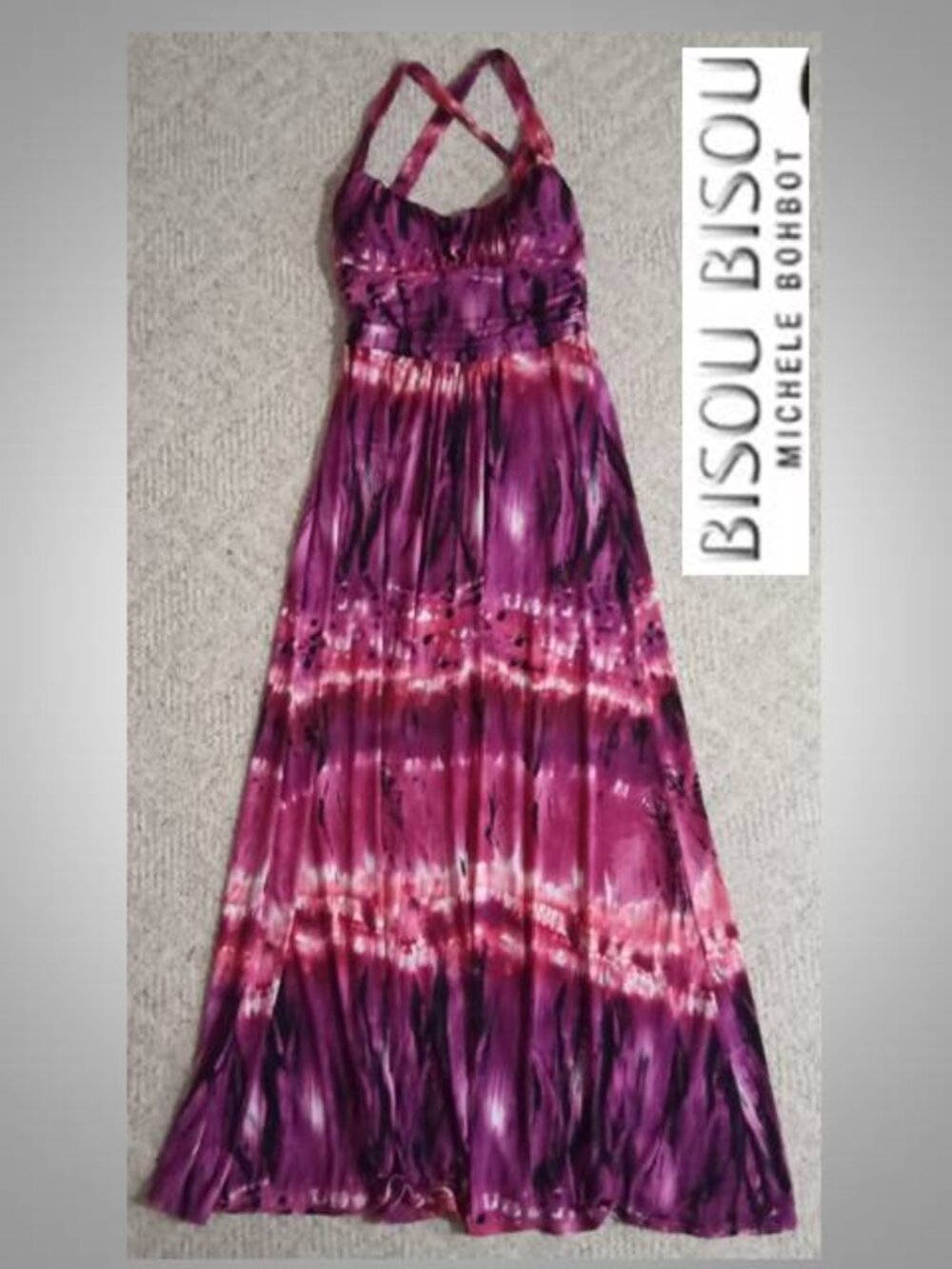 Bisou Bisou Michele Bohbot maxi dress size 10
